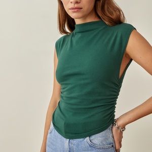 Reformation Lindy Top in Black, Size S